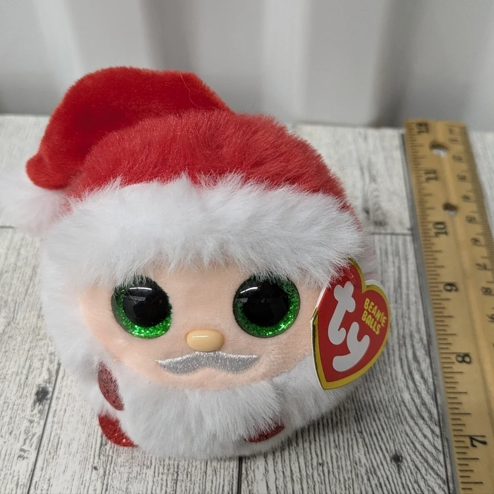 Ty Kris Beanie Babies Red and White Santa Stuffed Animal